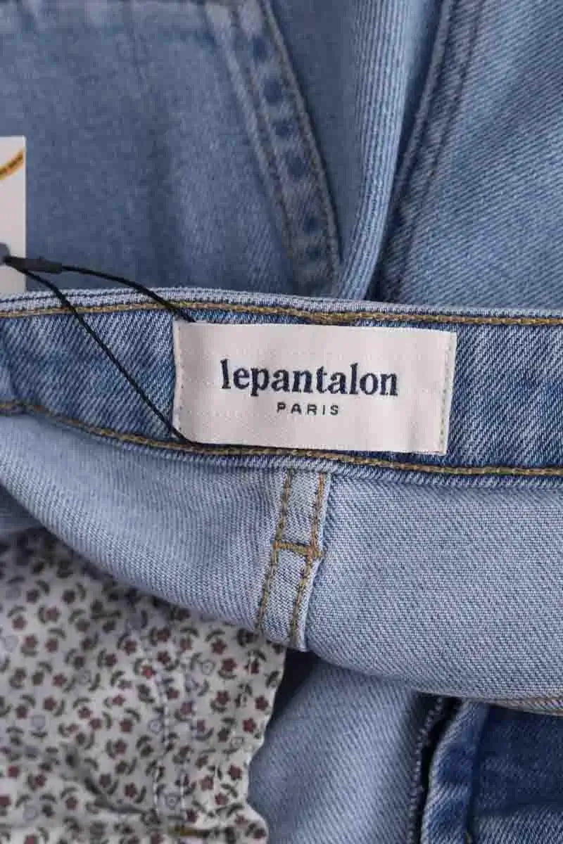 Jean droit Lepantalon Bleu en Coton