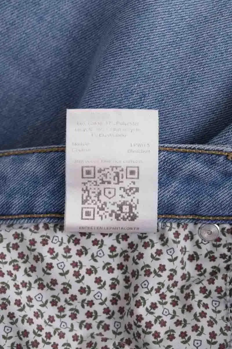 Jean droit Lepantalon Bleu en Coton