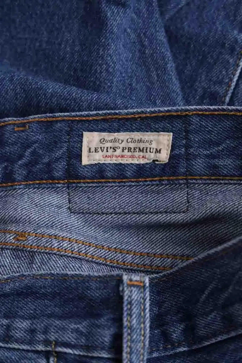 Jean droit Levi's 501 Bleu en Coton