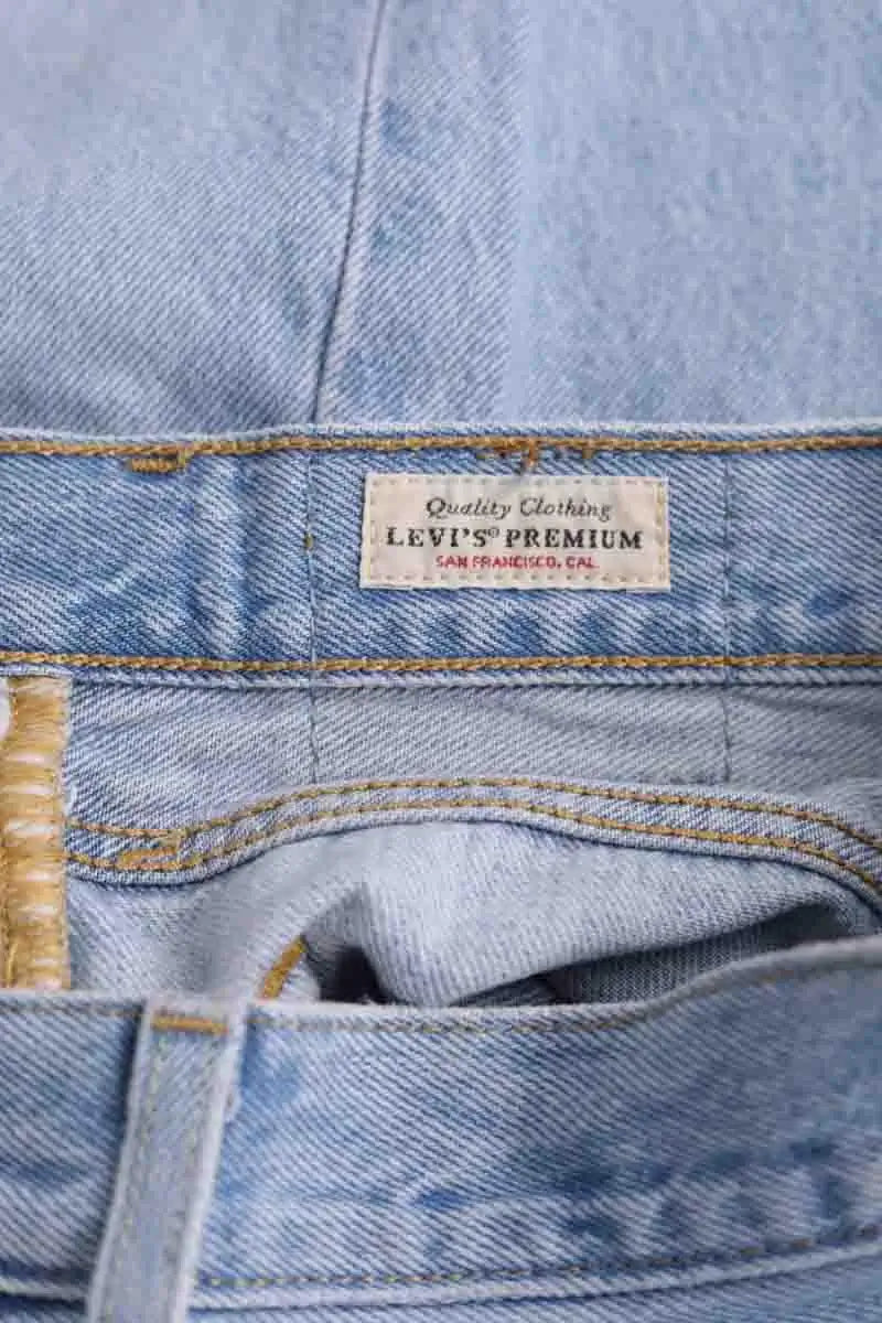 Jean droit Levi's 501 Bleu en Coton