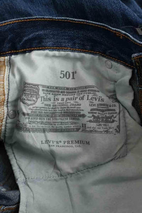 Jean droit Levi's 501 Bleu en Coton