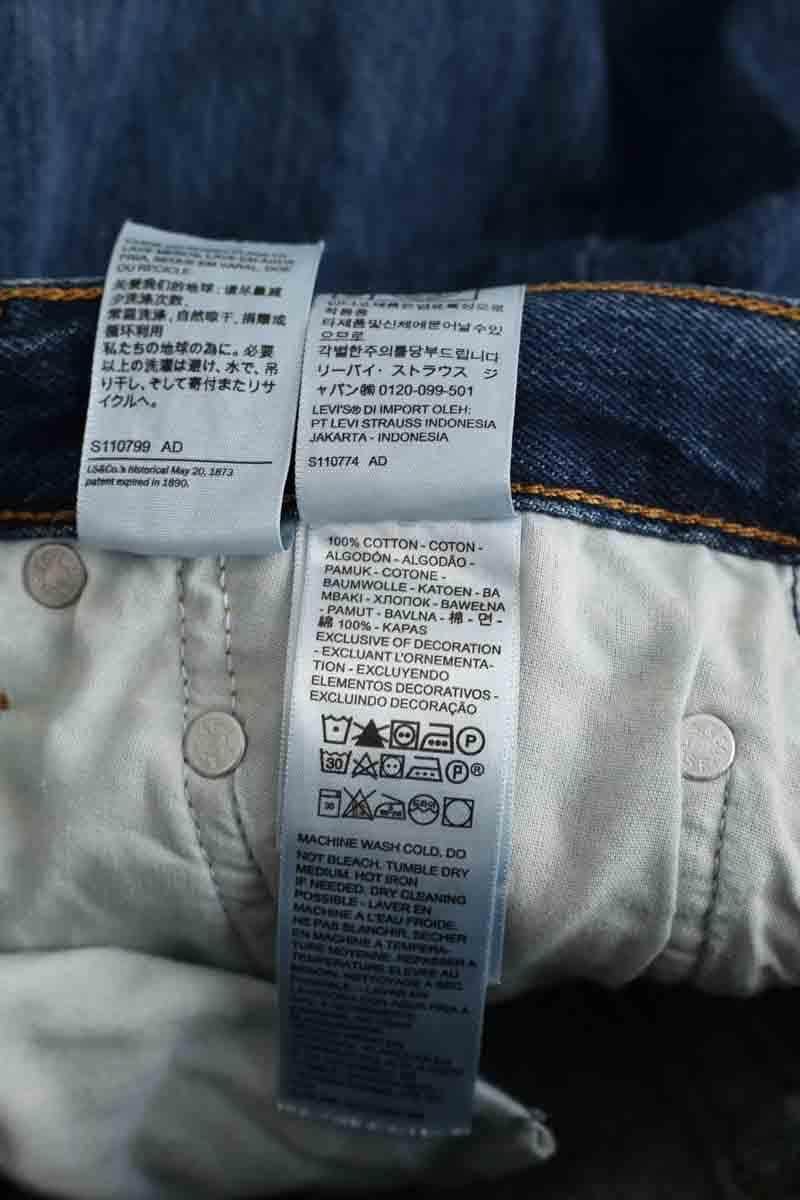 Jean droit Levi's 501 Bleu en Coton