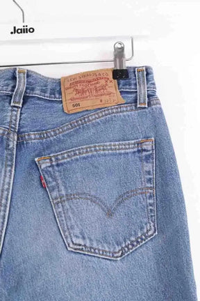 Jean droit Levi's 501 Bleu en Coton