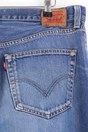 Jean droit Levi's 501 Bleu en Coton
