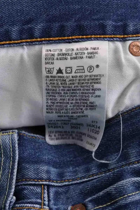 Jean droit Levi's 501 Bleu en Coton