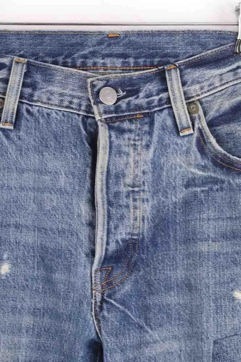 Jean droit Levi's 501 Bleu en Coton