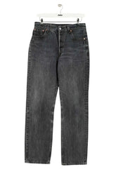 Jean droit Levi's 501 Gris en Coton, taille M - Seconde Main