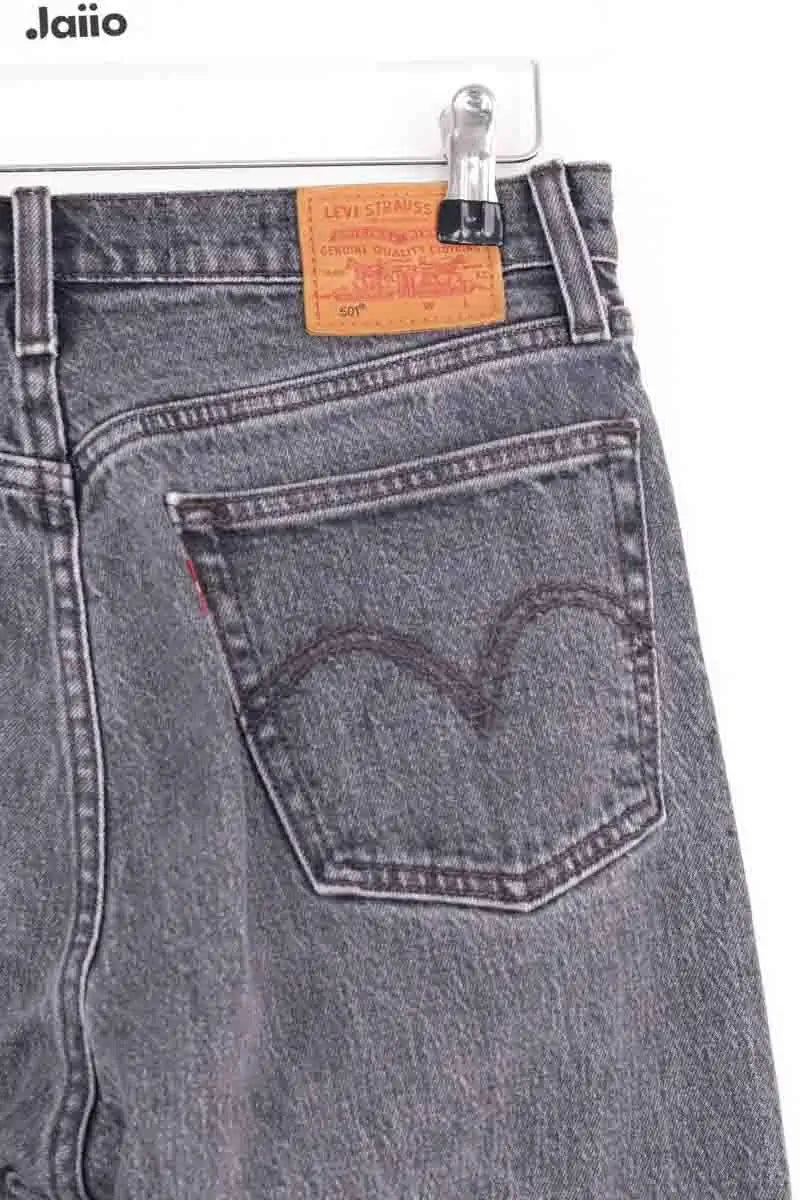 Jean droit Levi's 501 Gris en Coton