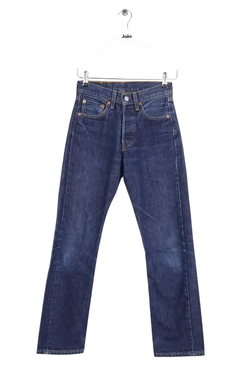 Jean droit Levi's 501 Marine en Coton, taille XS - Seconde Main