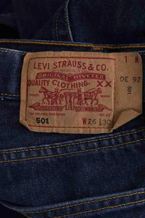 Jean droit Levi's 501 Marine en Coton