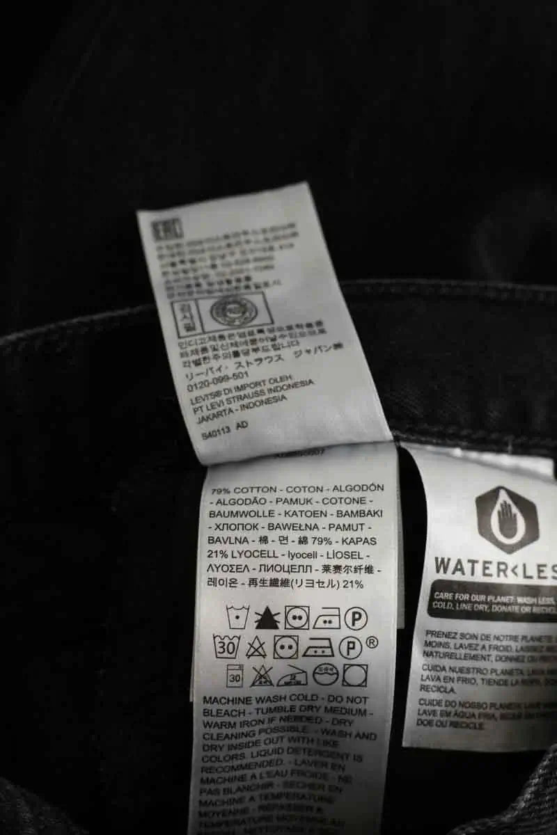 Jean droit Levi's 70s high slim straight Noir en Coton