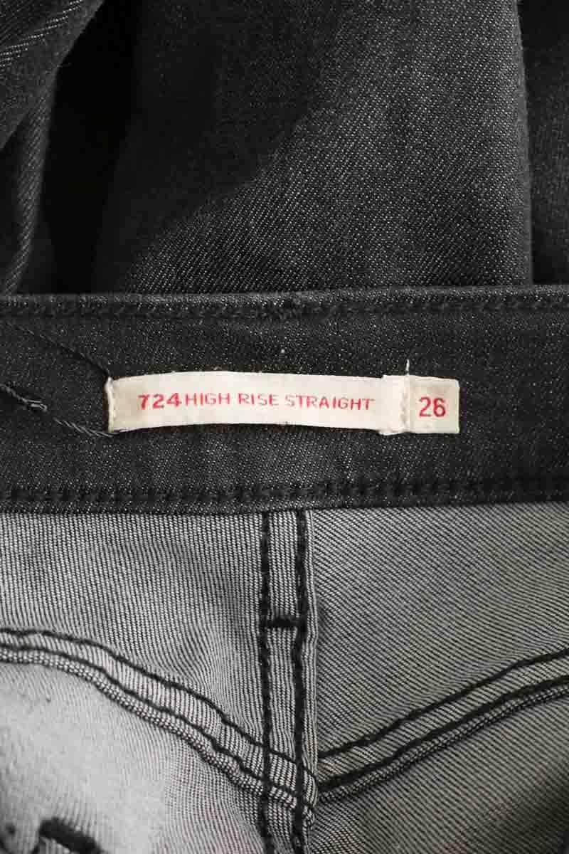 Jean droit Levi's 724 Anthracite en Coton