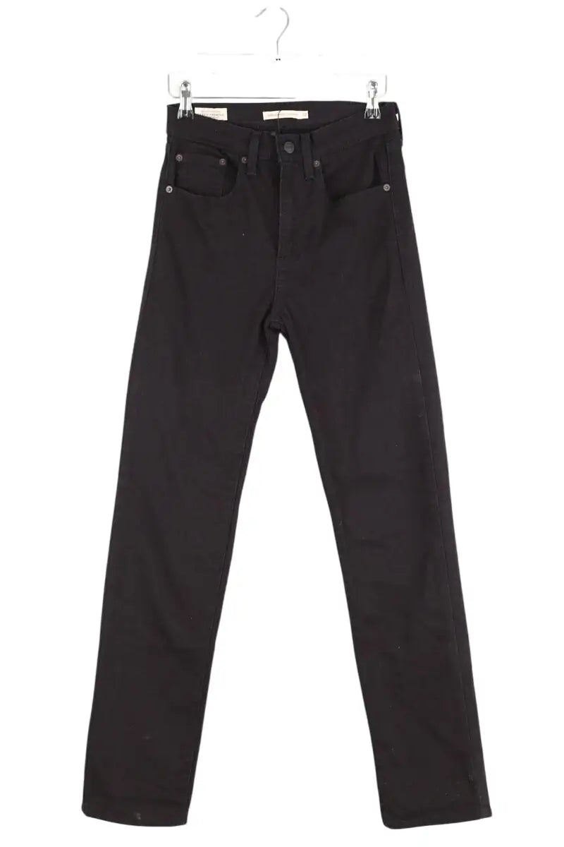 Jean droit Levi's 724 high rise straight Noir en Coton, taille XS - Seconde Main