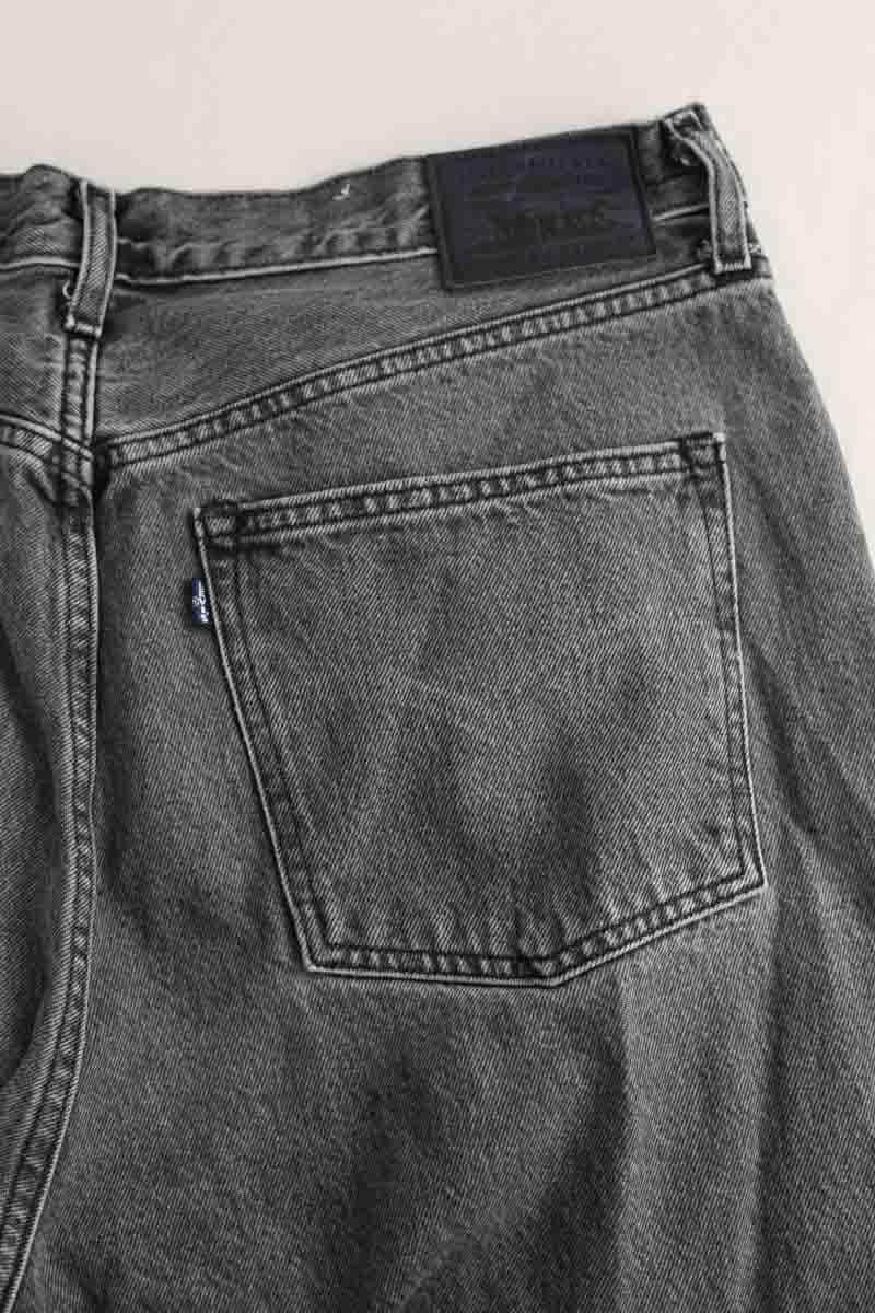 Jean droit Levi's Barrel Gris en Coton