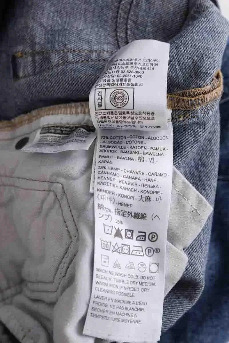 Jean droit Levi's Bleu en Coton