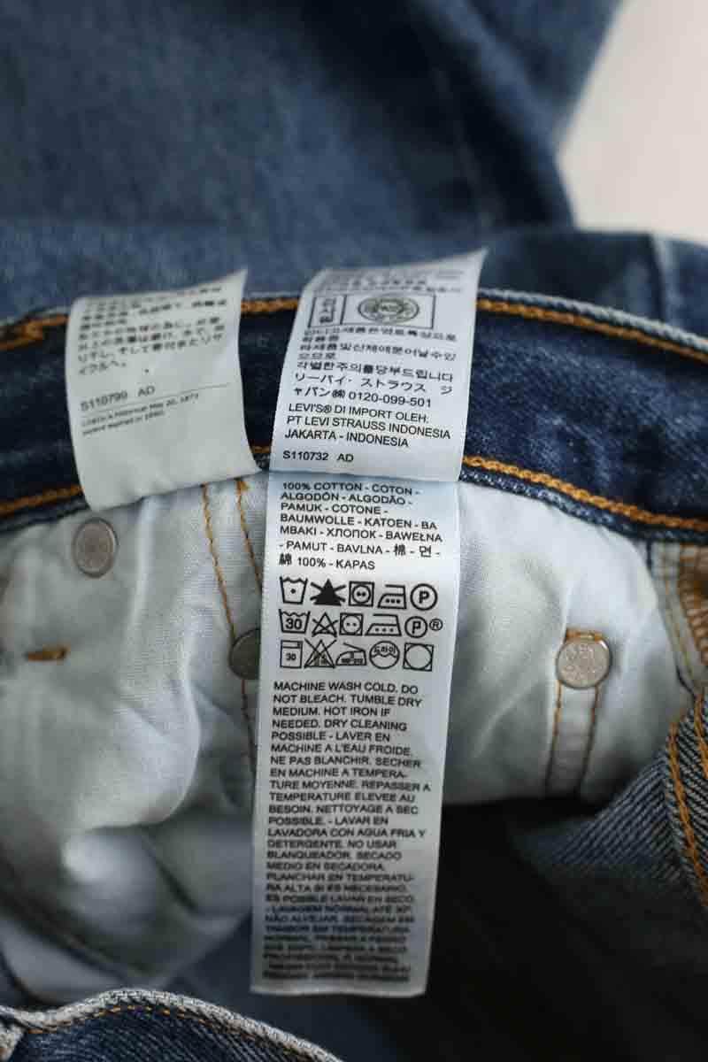 Jean droit Levi's Bleu en Coton