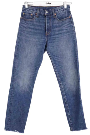 Jean droit Levi's Bleu en Coton, taille XS - Seconde Main