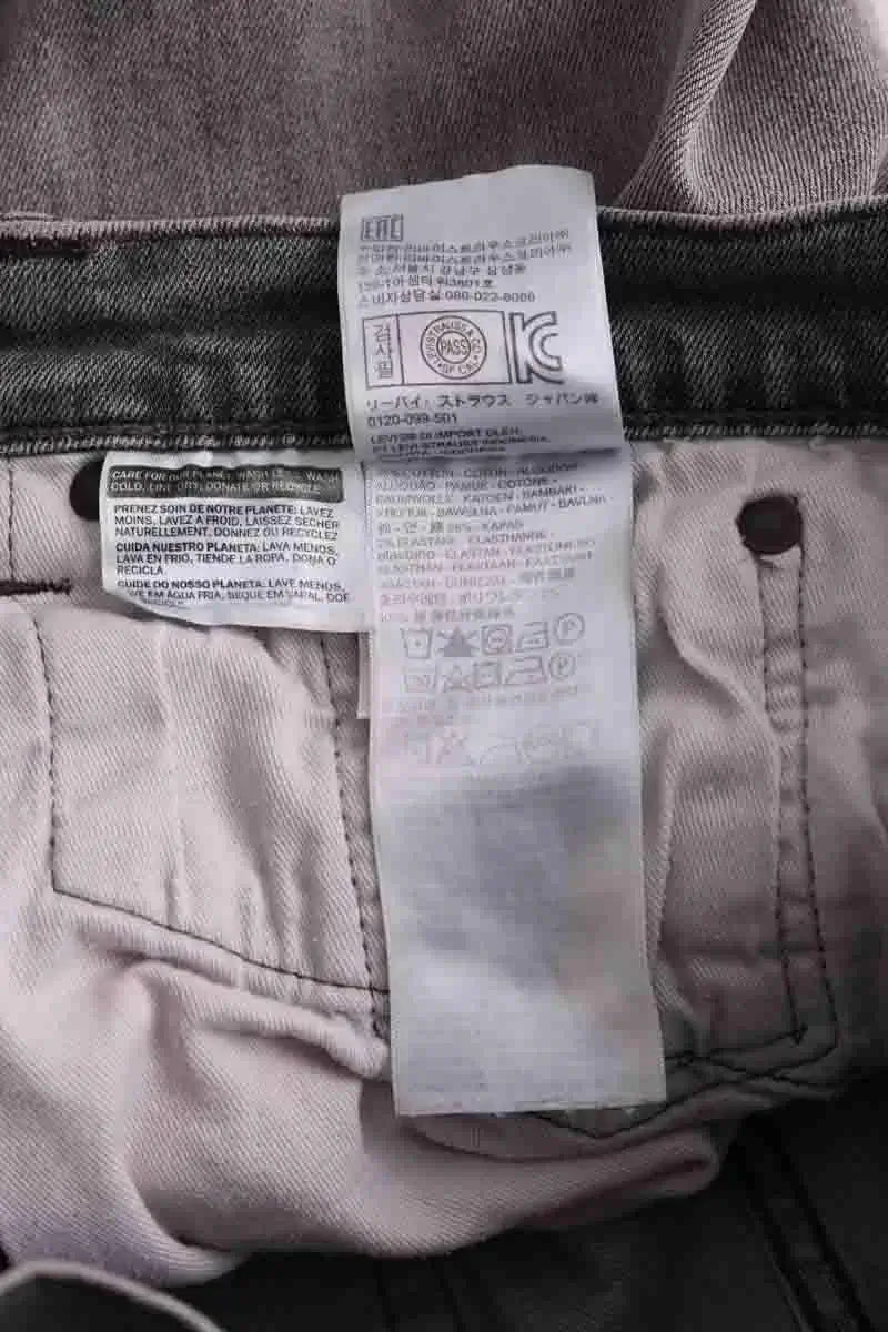 Jean droit Levi's Gris en Coton