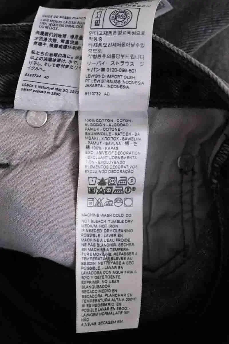 Jean droit Levi's Gris en Coton