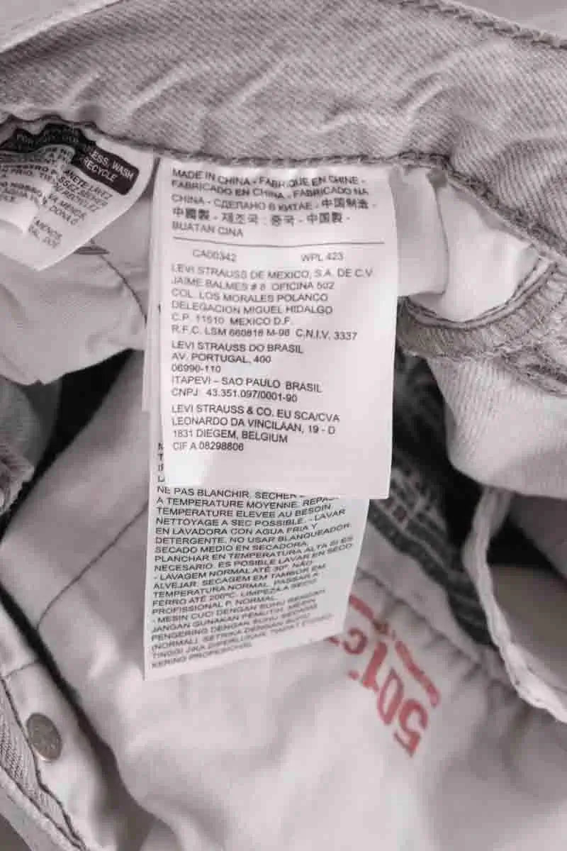 Jean droit Levi's Gris en Coton