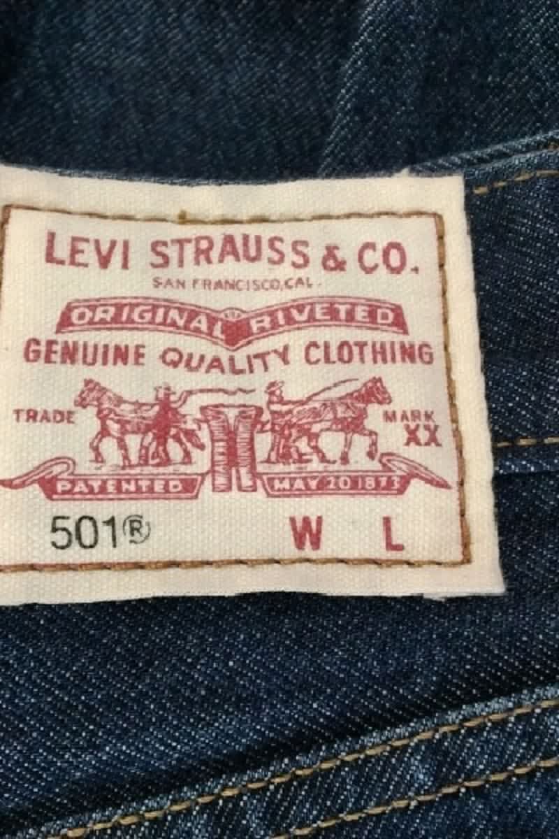 Jean droit Levi's Marine en Coton