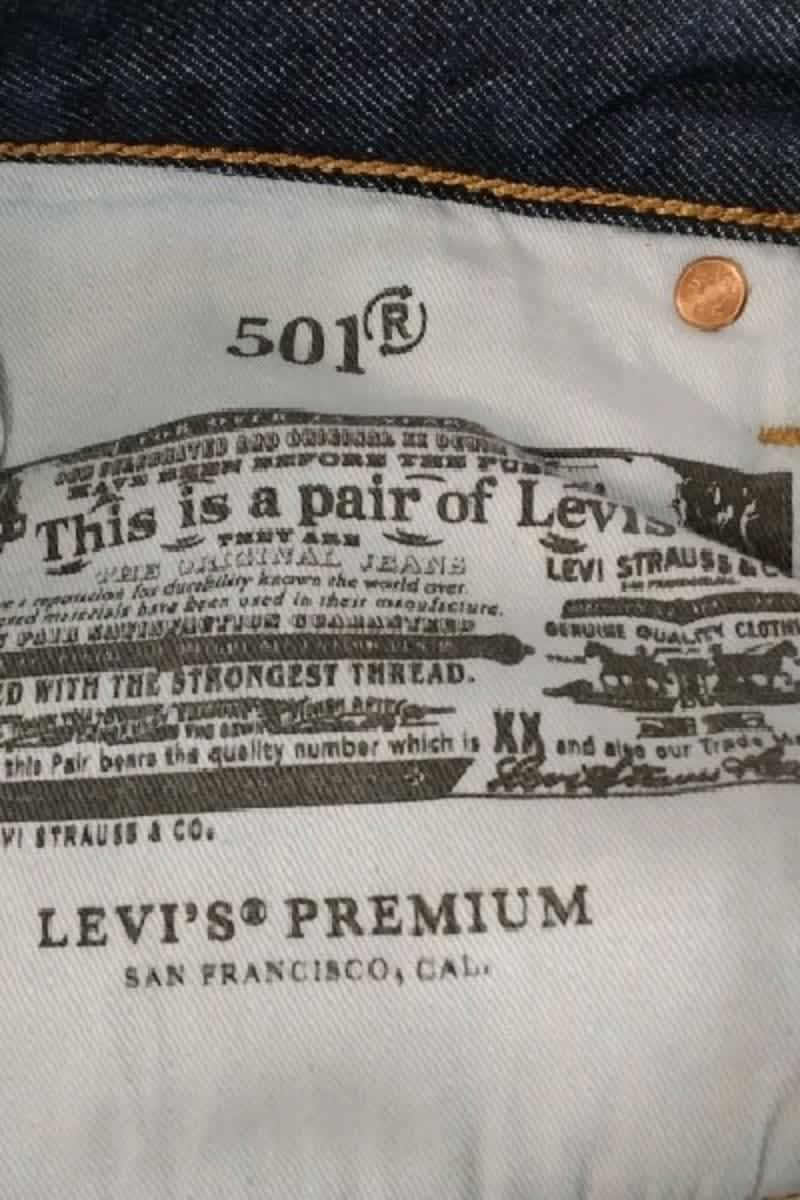 Jean droit Levi's Marine en Coton