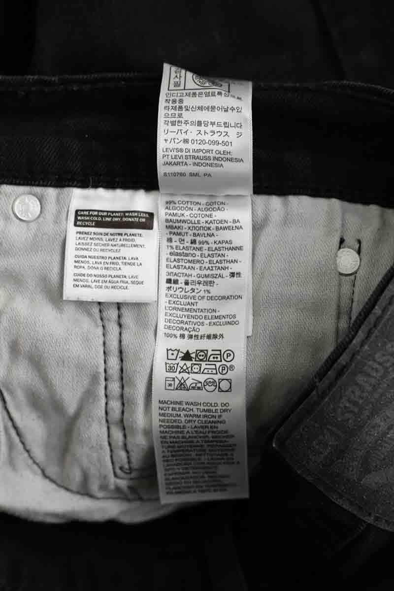 Jean droit Levi's Noir en Coton