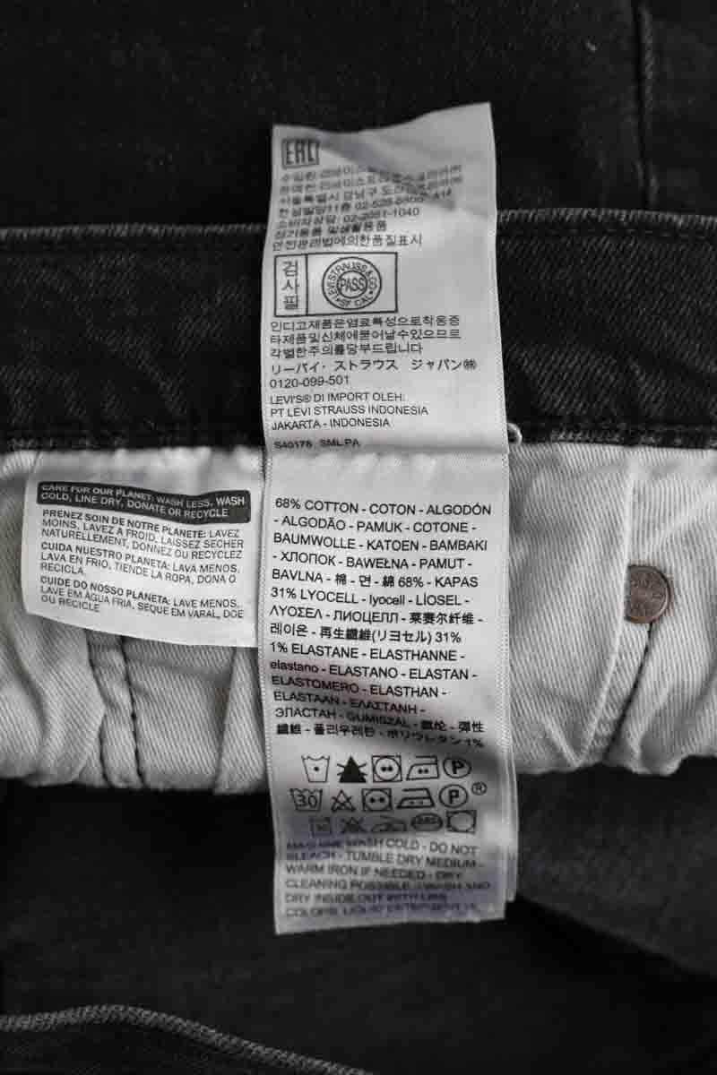 Jean droit Levi's Noir en Coton