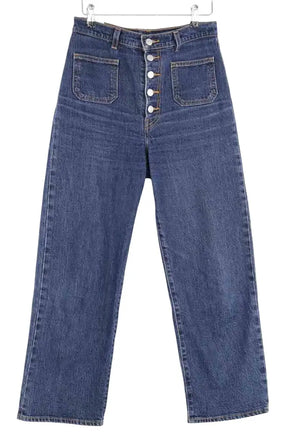 Jean droit Levi's Ribcage straight ankle Bleu en Coton, taille XS - Seconde Main