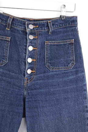 Jean droit Levi's Ribcage straight ankle Bleu en Coton
