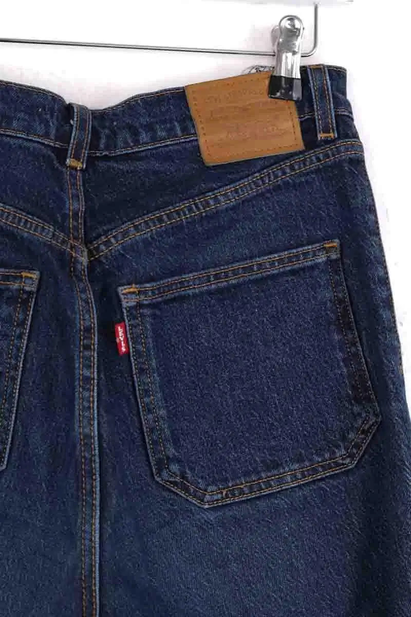 Jean droit Levi's Ribcage straight ankle Bleu en Coton