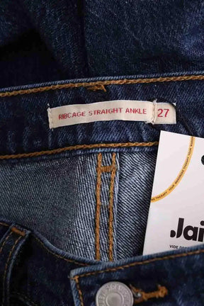 Jean droit Levi's Ribcage straight ankle Bleu en Coton