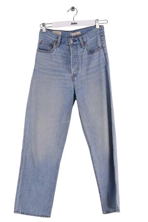 Jean droit Levi's Ribcage straight ankle Bleu en Coton, taille XS - Seconde Main
