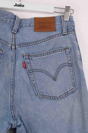 Jean droit Levi's Ribcage straight ankle Bleu en Coton