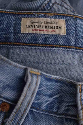 Jean droit Levi's Ribcage straight ankle Bleu en Coton