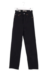 Jean droit Levi's Ribcage straight ankle Noir en Coton, taille XS - Seconde Main