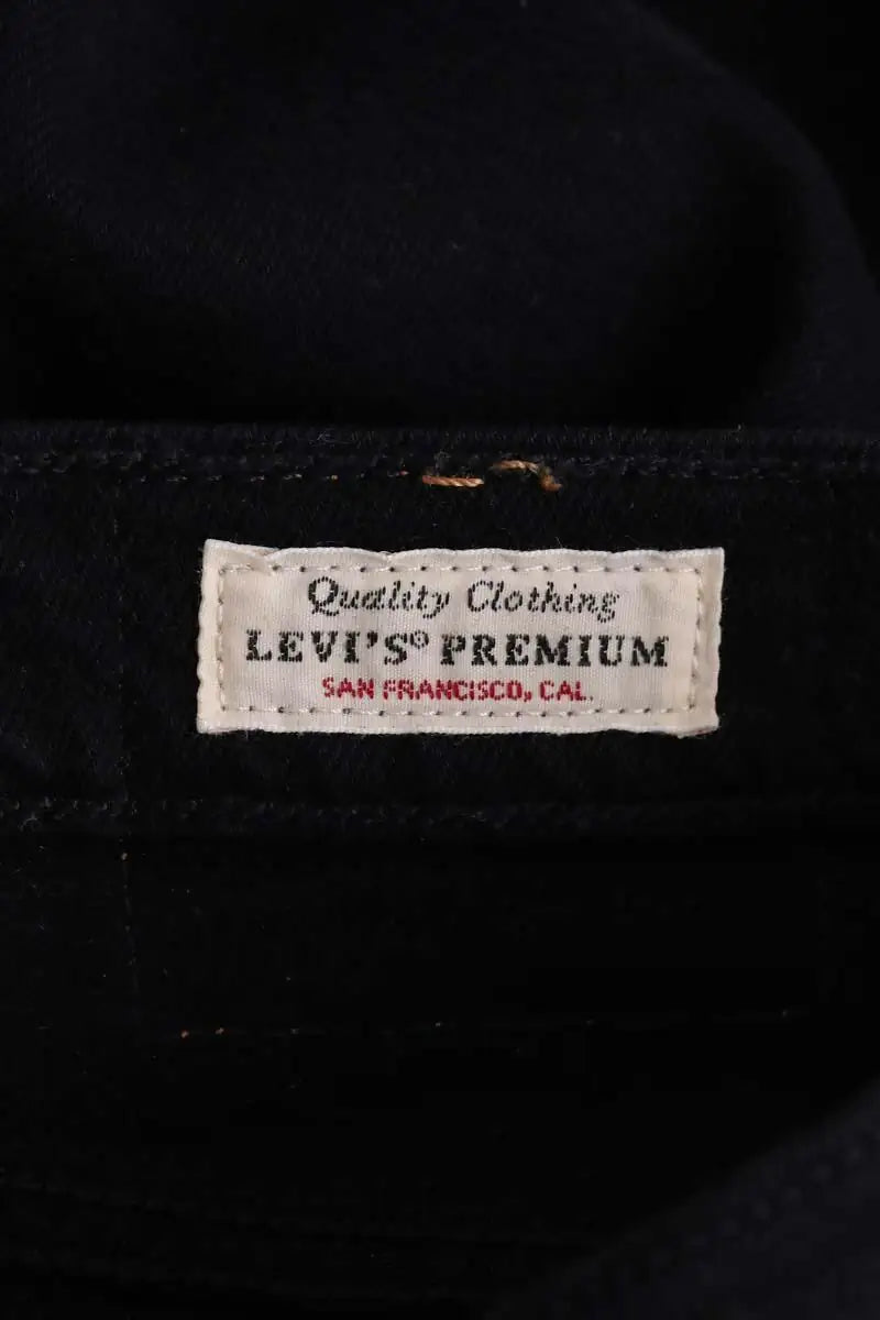 Jean droit Levi's Ribcage straight ankle Noir en Coton