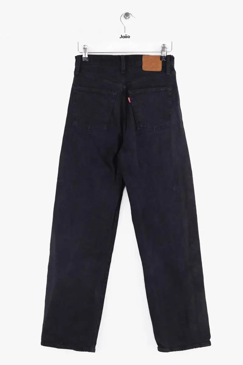 Jean droit Levi's Ribcage straight Noir en Coton