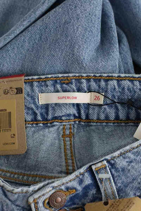 Jean droit Levi's Superlow Bleu en Coton