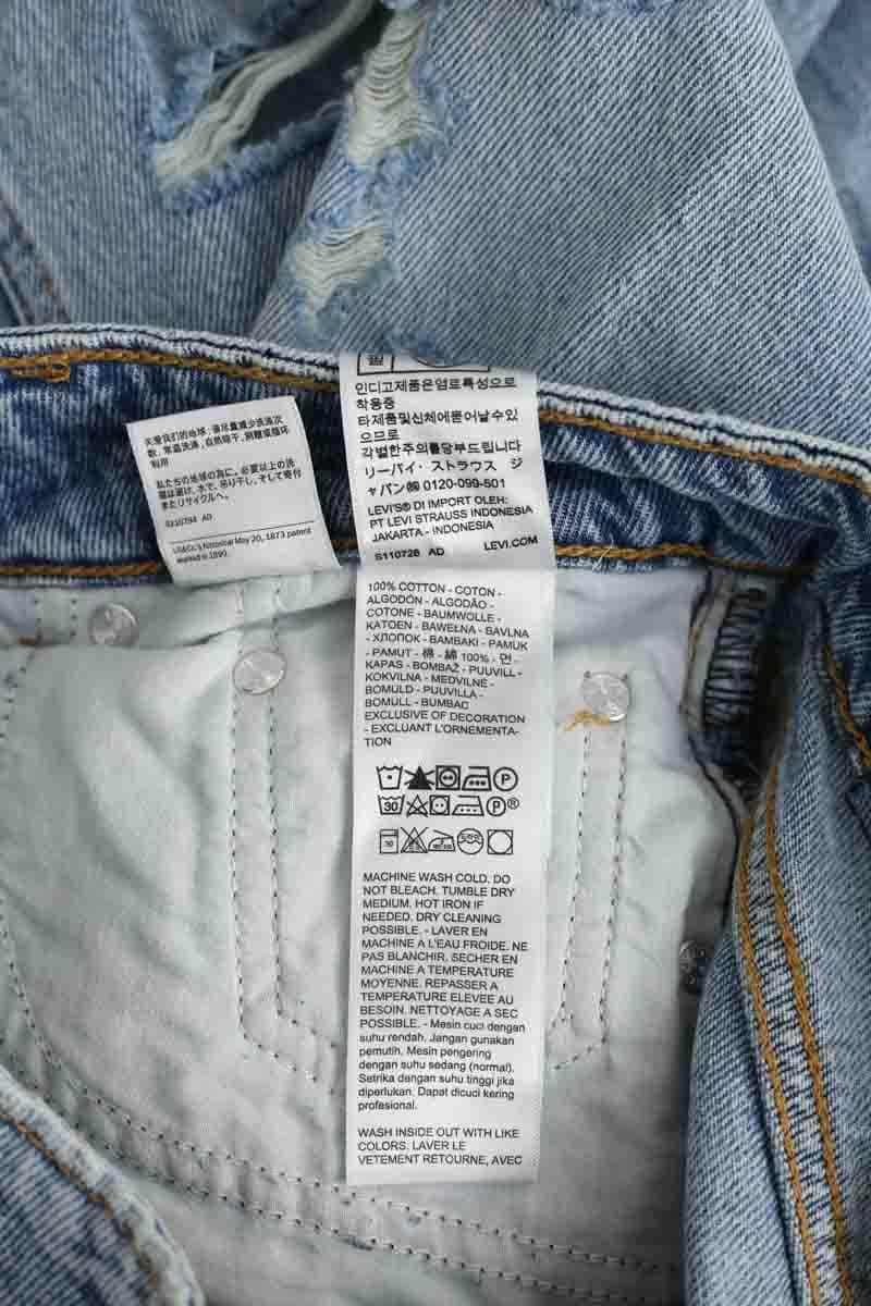 Jean droit Levi's Superlow Bleu en Coton
