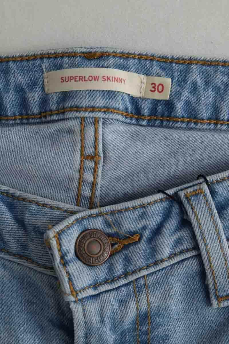 Jean droit Levi's Superlow skinny Bleu en Coton