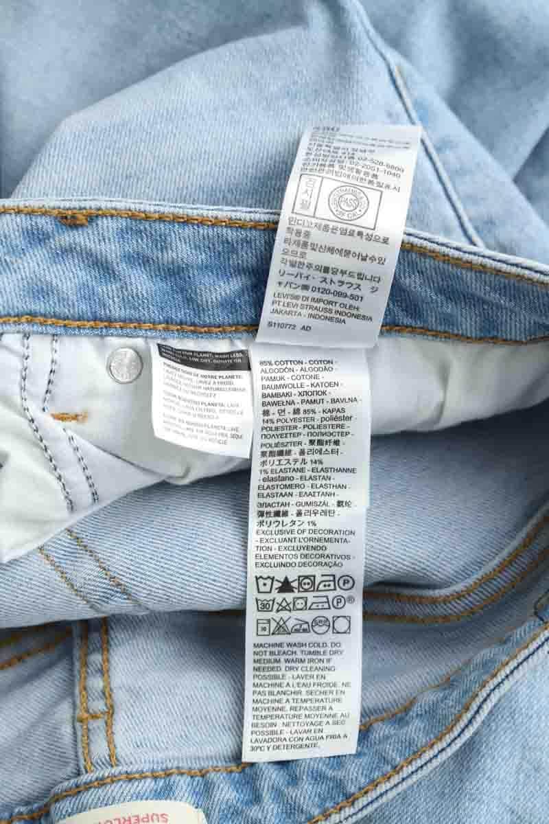 Jean droit Levi's Superlow skinny Bleu en Coton