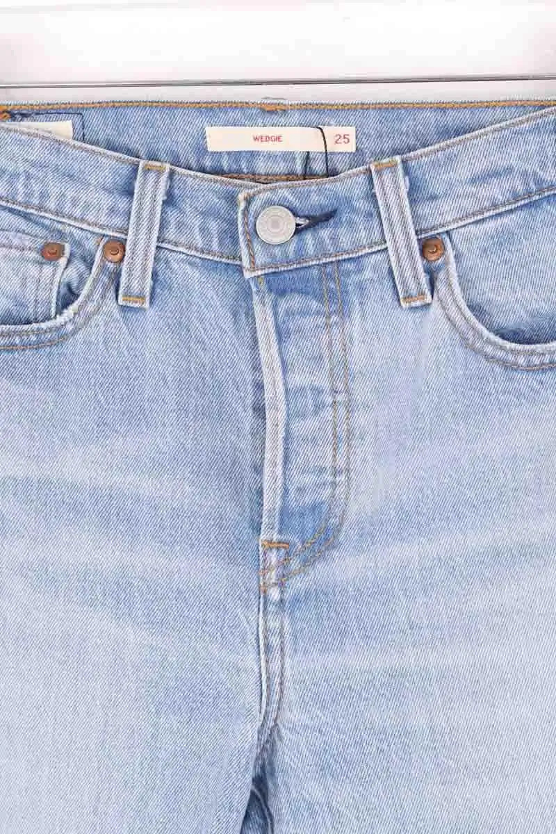 Jean droit Levi's Wedgie Bleu en Coton