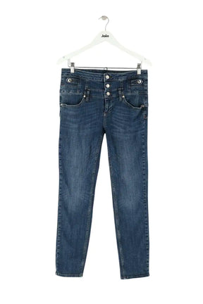 Jean droit Liu Jo Bleu en Coton - élasthanne, taille XL - Seconde Main