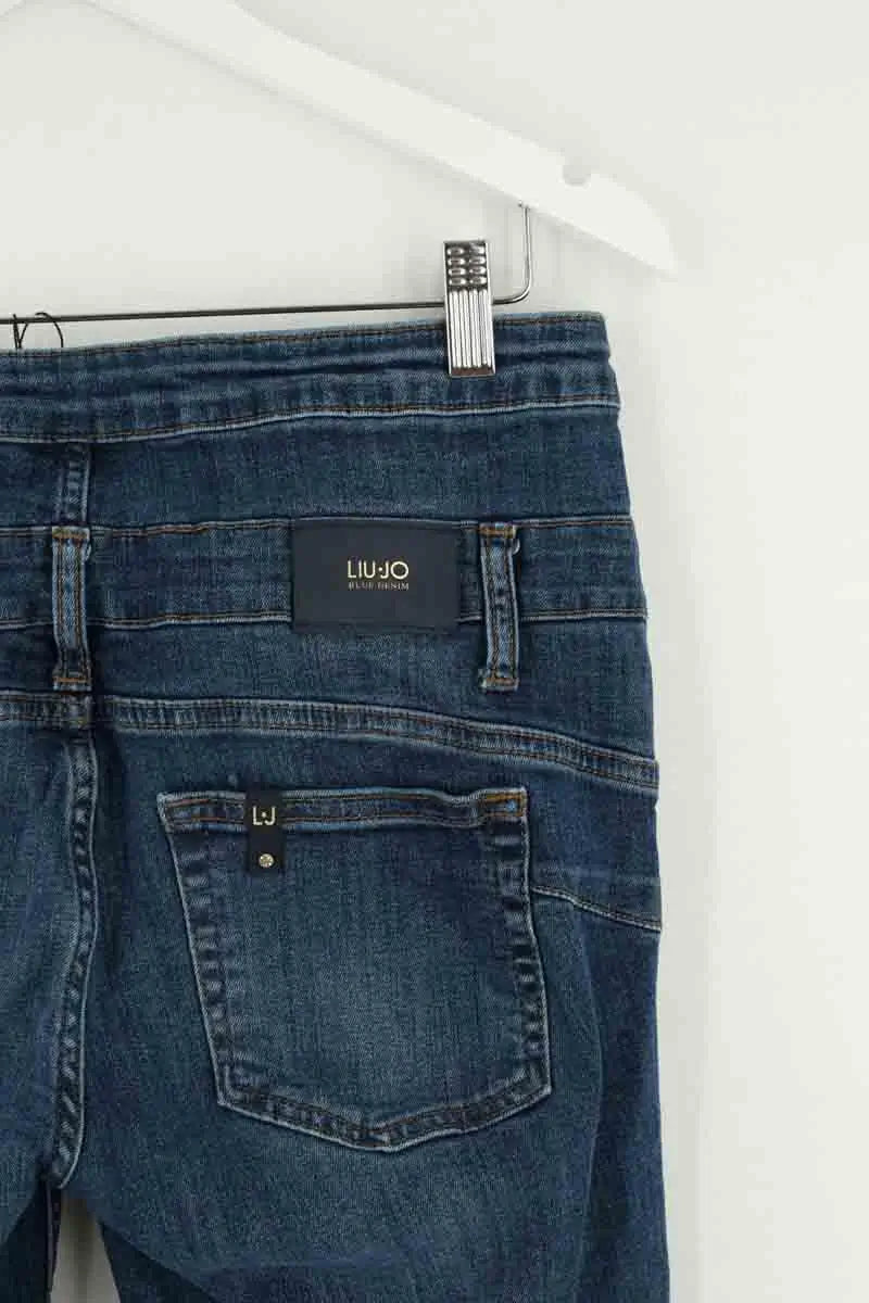 Jean droit Liu Jo Bleu en Coton - élasthanne