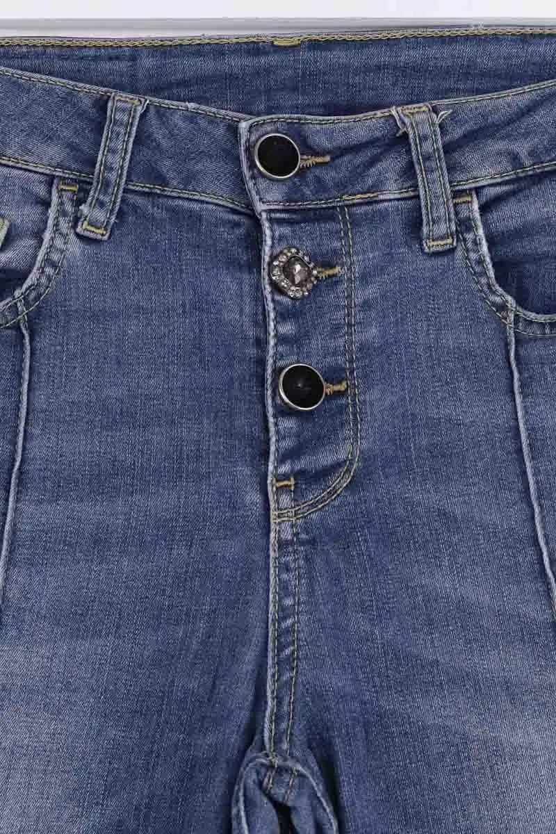 Jean droit Liu Jo Bleu en Coton