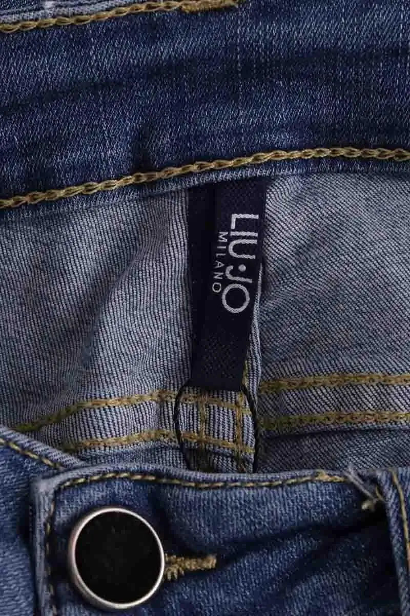 Jean droit Liu Jo Bleu en Coton