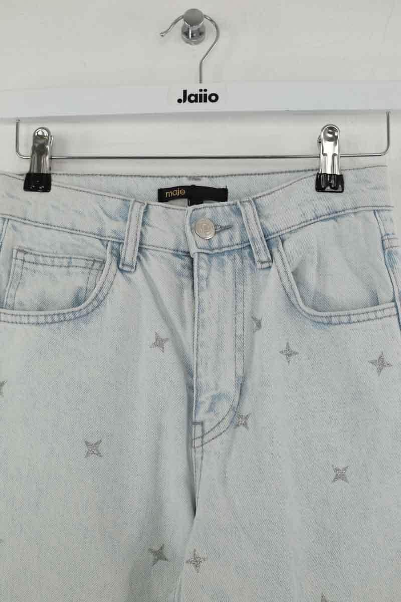 Jean droit Maje Bleu en Coton