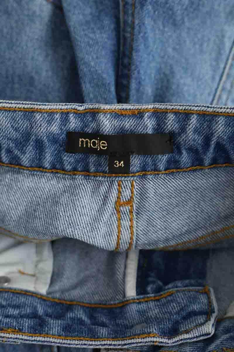 Jean droit Maje Bleu en Coton
