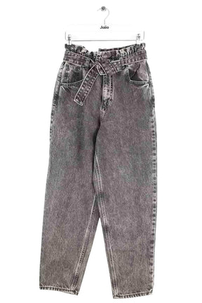 Jean droit Maje Noir en Coton, taille XS - Seconde Main